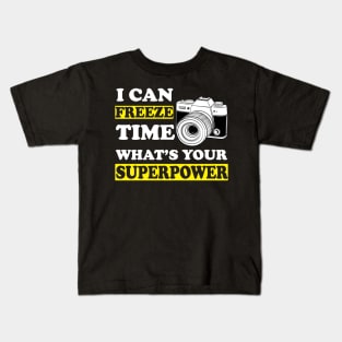 I Can Freeze Time Superpower Kids T-Shirt